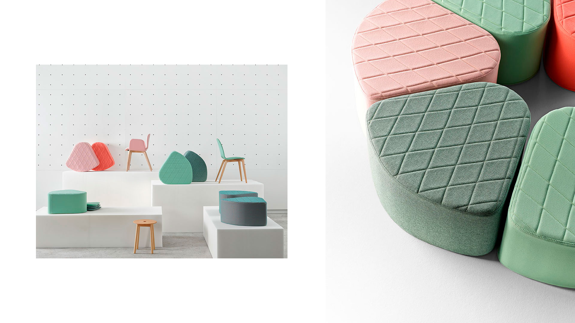 Imagen de los pouf Aia by Ondarreta