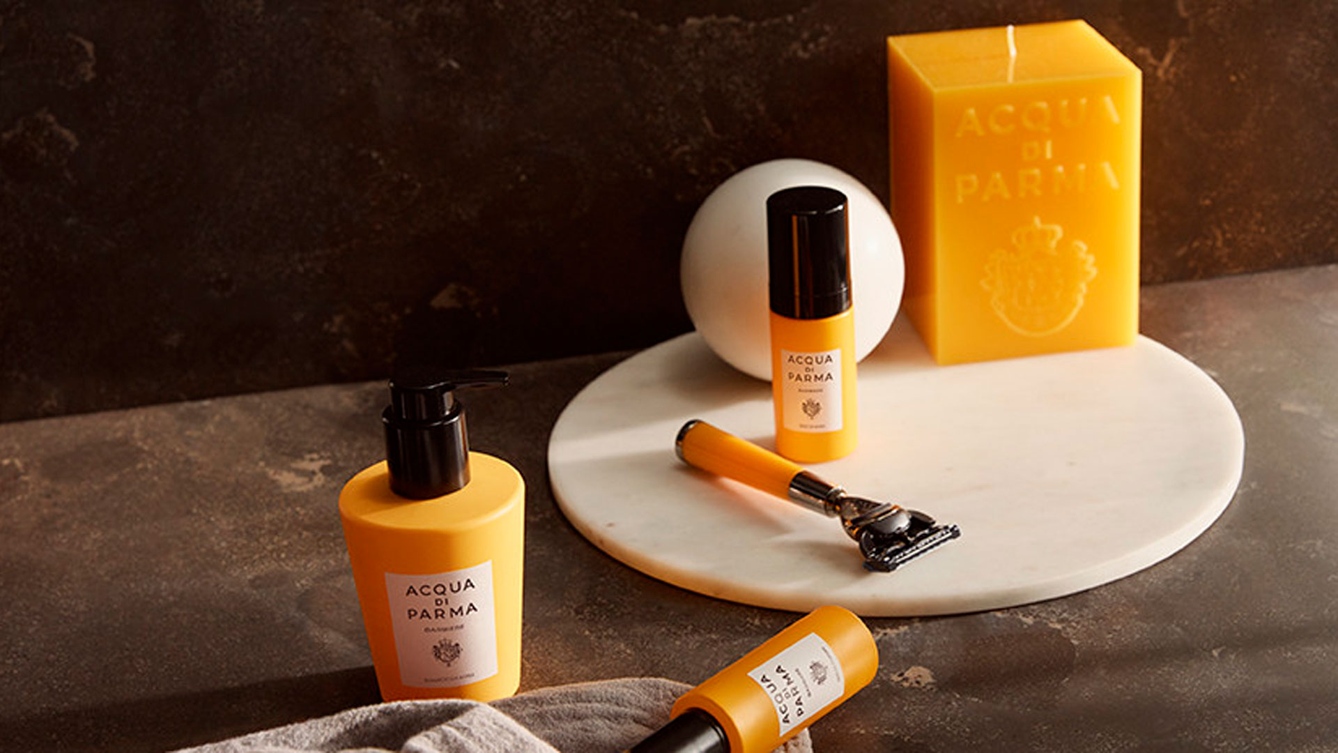 Productos de la línea Barberie de Aqua di Parma