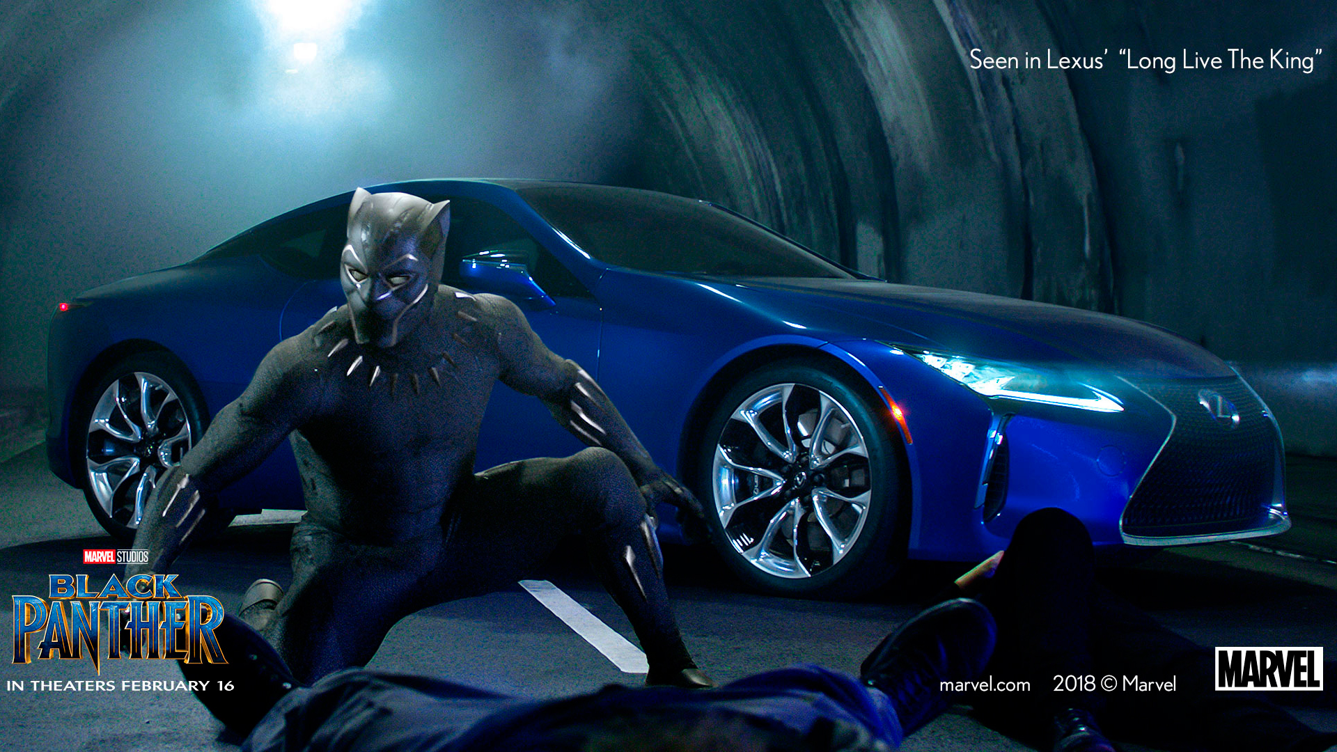 El LC 500 y Black Panther hero asset