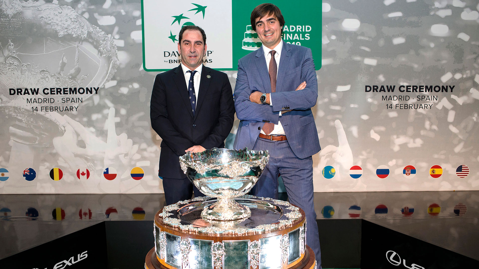 Imagen del evento del sorteo de las Davis Cup Madrid Finals 2019