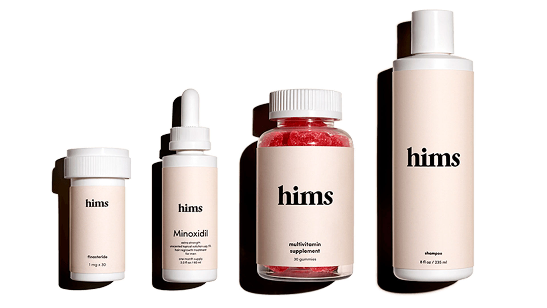 Bodegón de productos de cosmética masculinas Hims
