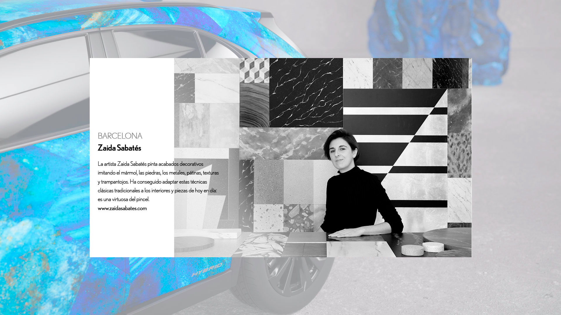 Diseño realizado por Zaida Sabatés para el concurso Lexus UX Art Car