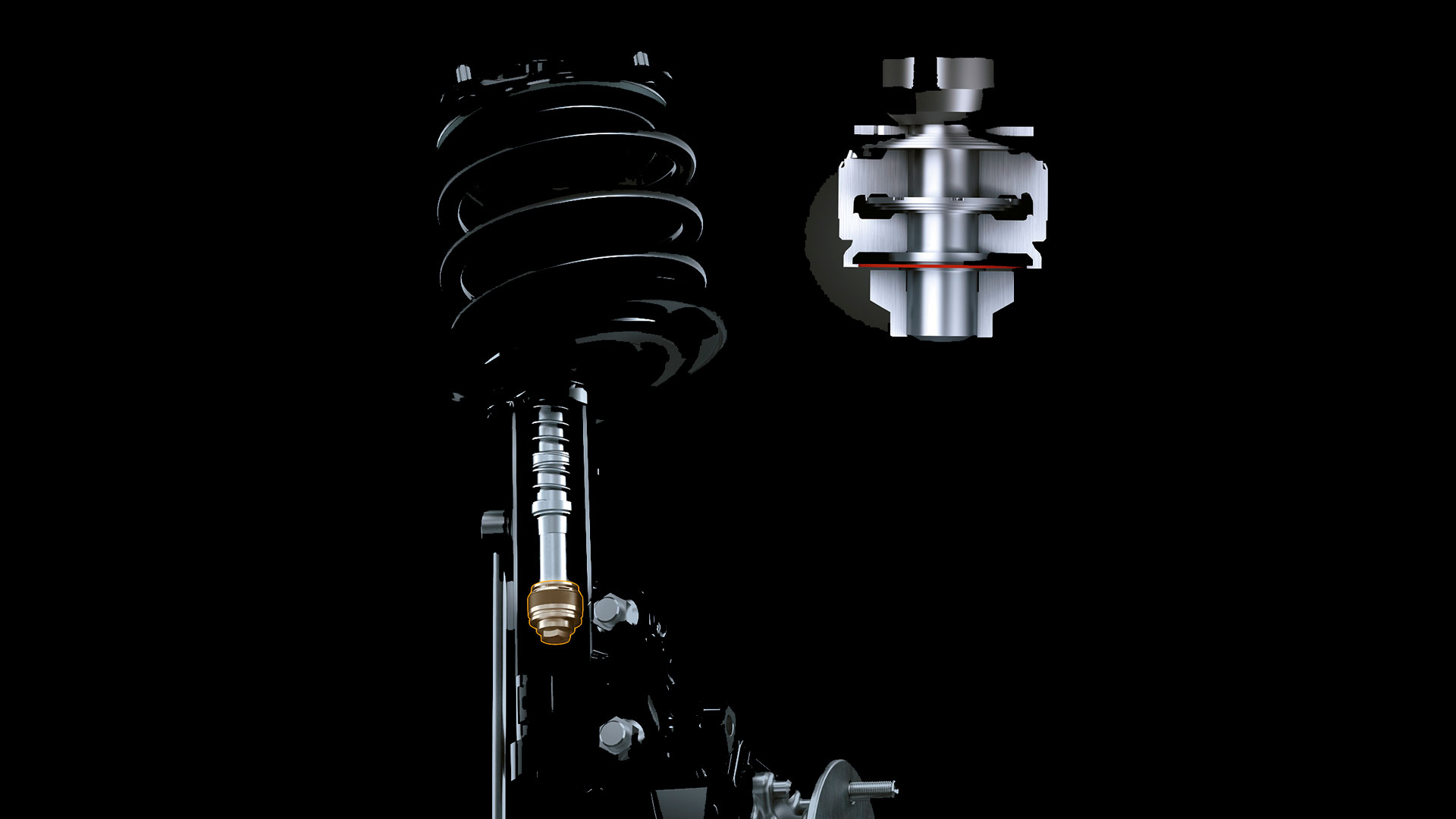 Imagen de la suspensión del Lexus ES 300h