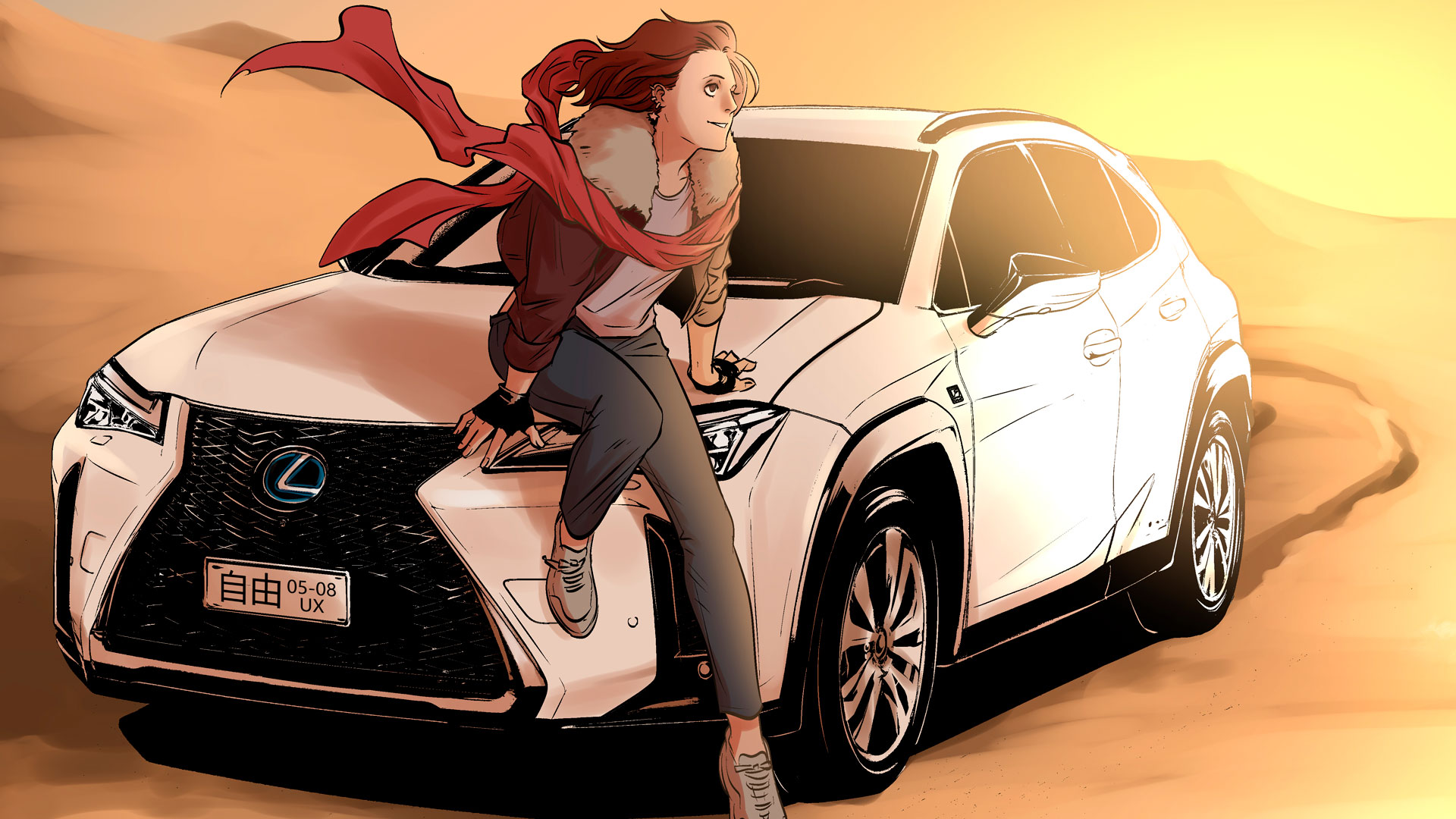 Imagen de una ilustración manga de Lexus