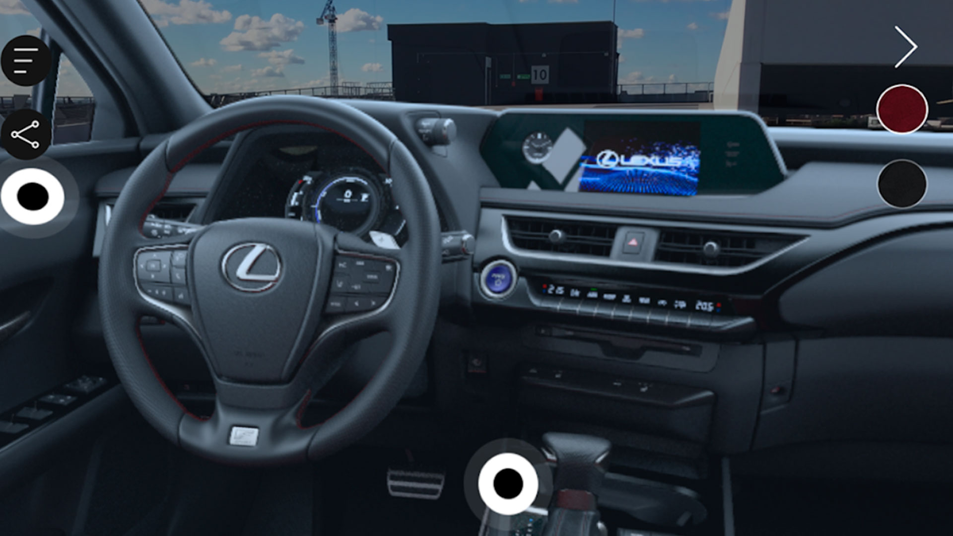 Imagen del Lexus UX en realidad aumentada