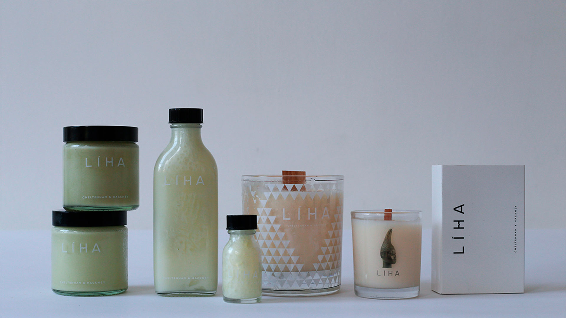 Productos de cosmética orgánica de Liha de Cheltenham Hackney