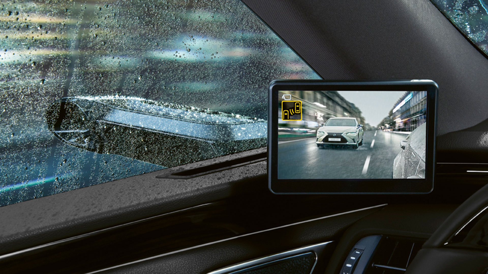 Imagen del retrovisor digital del Lexus ES
