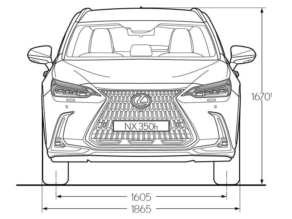 NX Front Dimensions Image